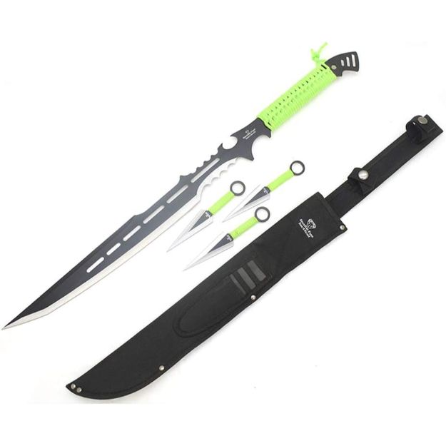 Turkey Creek Trading Company Inc.: Snake Eye Tactical Ninja Sword With  Throwing Knife Set
