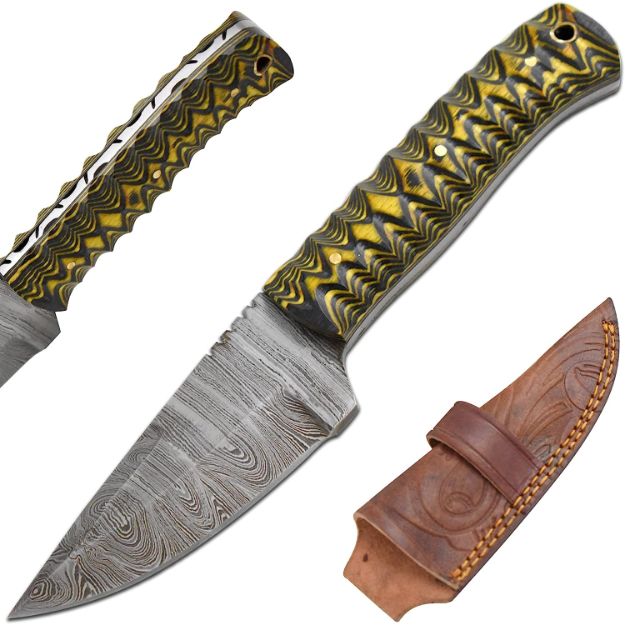 Turkey Creek Trading Company Inc.: Old Ram Handmade Full Tang Real Damascus  Steel Skinner Knife