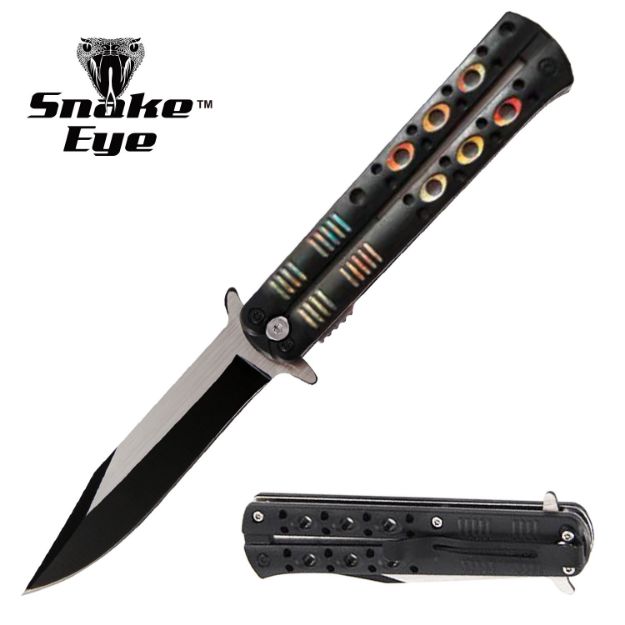 Turkey Creek Trading Company Inc. Snake Eye Tactical Butterfly Style MC Spring Assist Knife SE