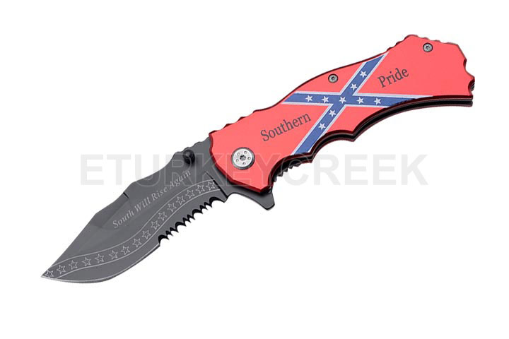 Heritage Not Hate Confederate Flag Utility Knife