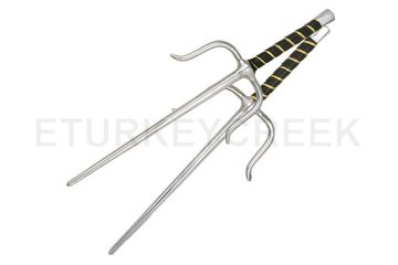 Metal Sai - 18 Inch Chrome Finish - Set of 2