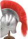 Medieval Warrior Corinthian Helmet with Red Plume 18 Gauge Steel