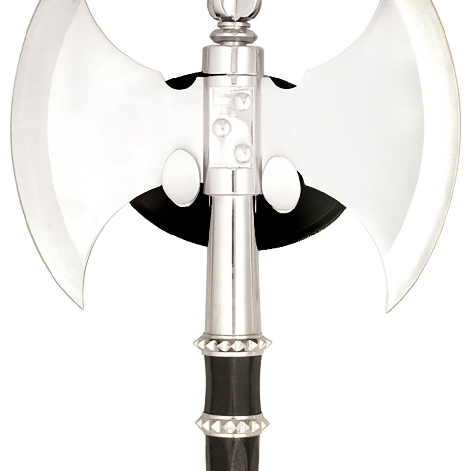 Double Blade Medieval Fantasy Fighting Axe W/ Plaque