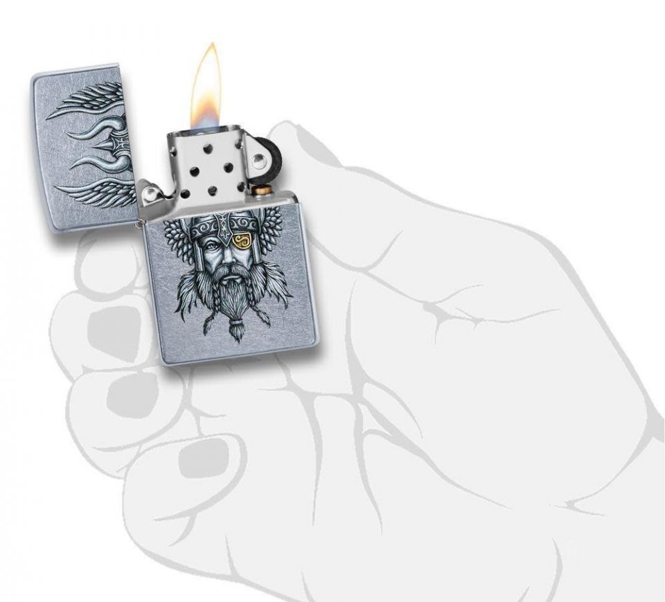 Zippo Viking Warrior Design Lighter 29871