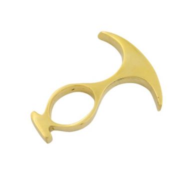 Solid Brass One Finger Gri Gri Knuckle KT-003-BS