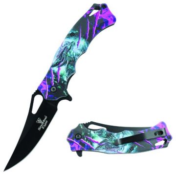  Snake Eye Tactical Spider Web Design Folding Pocket Knife :  Sports & Outdoors