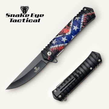 Snake Eye Tactical Mini-Cleaver Style Blade Folding Knife