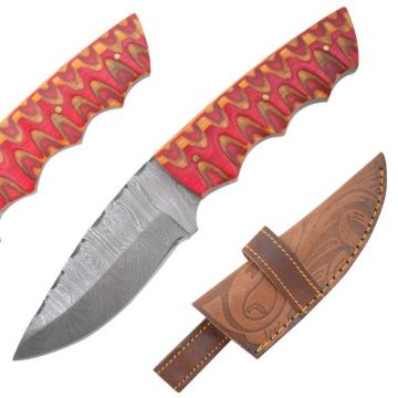 Old Ram Handmade BL Damascus Blade Hunting Knife 518RD