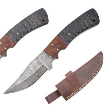 Old Ram Handmade BRBK Damascus Blade Hunting Knife DM-OR-501