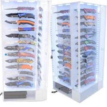 52 PC Countertop Knife Display with or without LED. Knives not included.