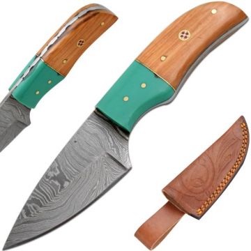 Old Ram Handmade Full Tang Damascus Steel Blade Hunting Knife