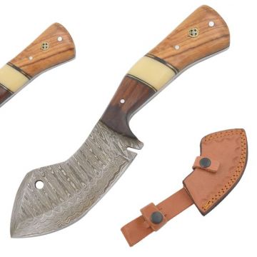 Wild Turkey Handmade Real Damascus Hunting Knife (DM-3343)