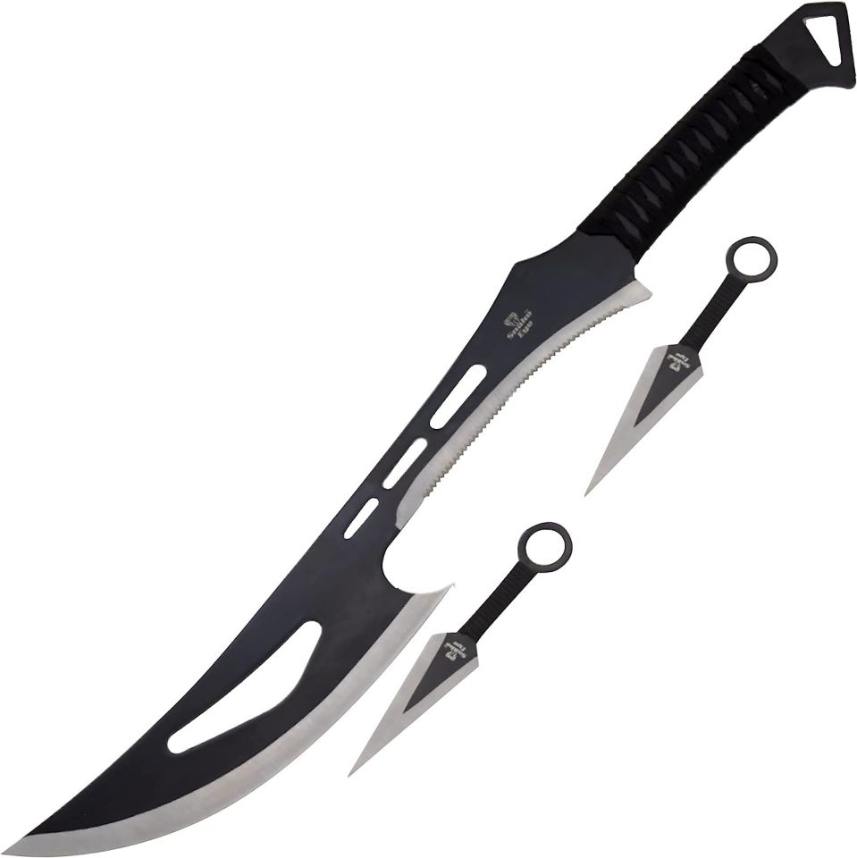 Snake Eye Tactical Ninja Sword and Kunai/Throwing Knife Set