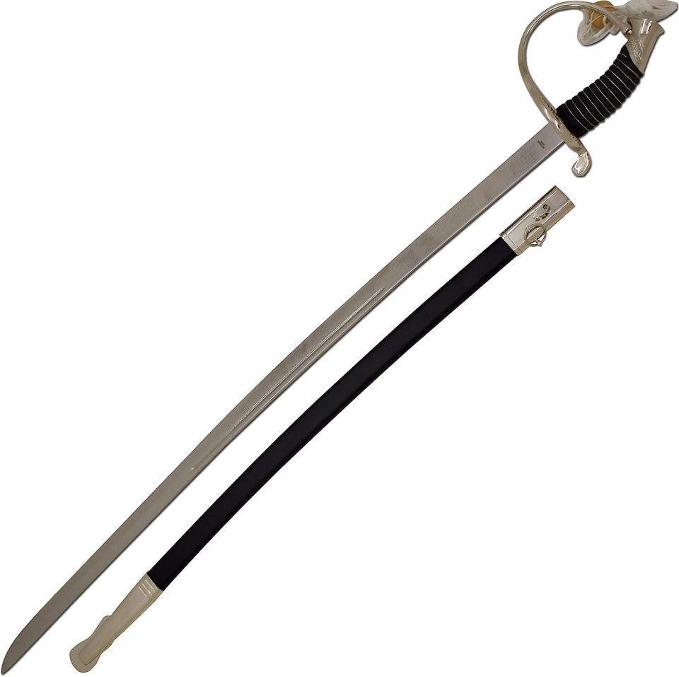 Medieval Warrior C.S.A Cavalry Civil War Officer Sword CSA Etching Blade