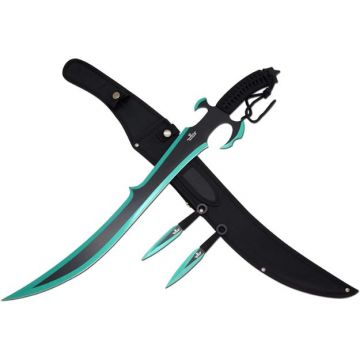 Blue Streak Short Sword and Throwing Knife Set