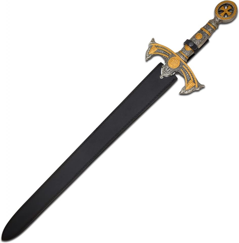 Medieval Warrior 12th Century Templar Knight Crusader Sword WT-4016