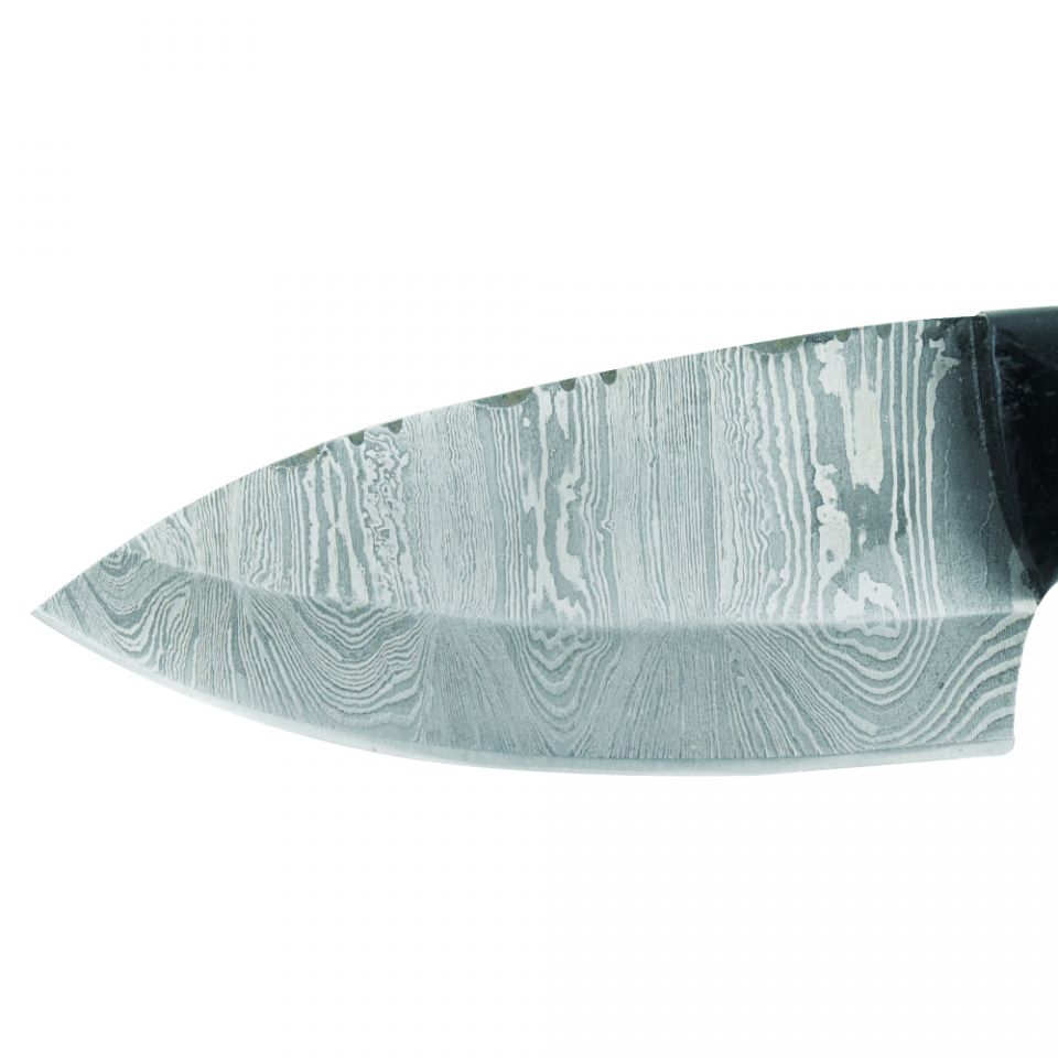 Old Ram Handmade Real Damascus Steel Blade Hunting Knife Resin and Wood Handle