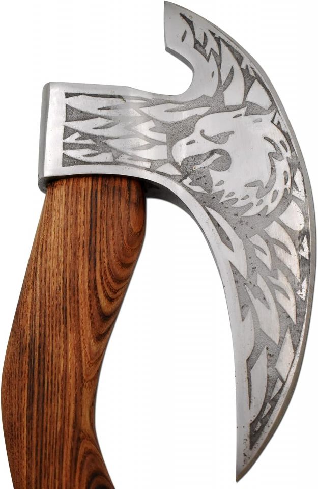 Old Ram Handmade High Carbon Steel Ulu kitchen Pizza Cutter Axe