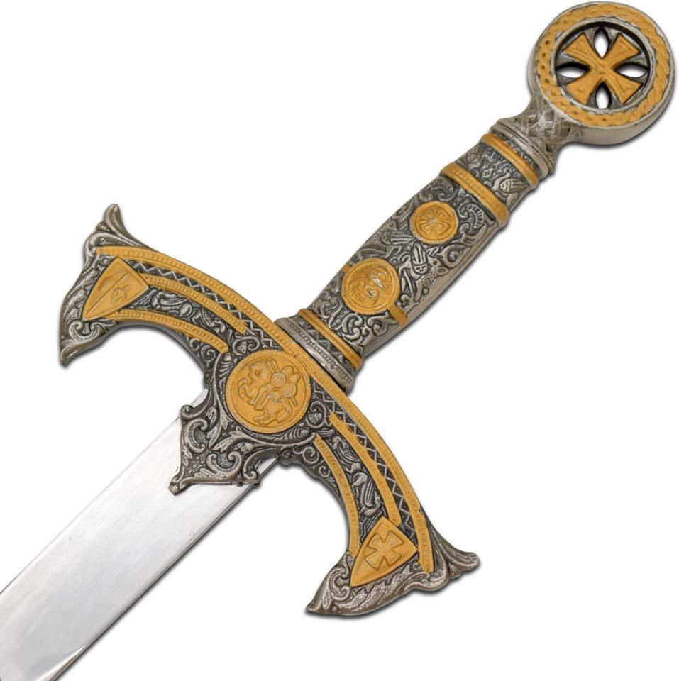 Medieval Warrior 12th Century Templar Knight Crusader Sword WT-4016