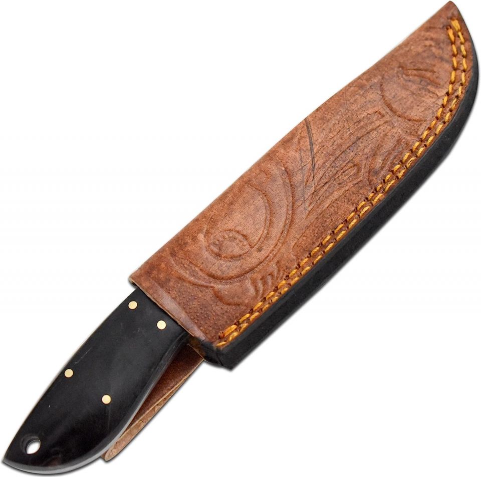 Old Ram Handmade Full Tang Damascus Steel Blade Hunting Knife Two Tone Wood & Horn Handle