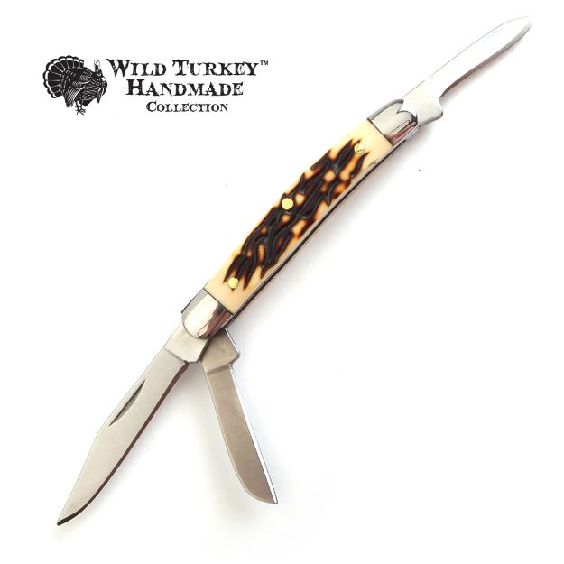 Wild Turkey Collection 3 Blade Manual Folding Knife 2.75" Closed