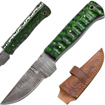 Old Ram Handmade Full Tang Damascus Steel Blade Hunting Knife