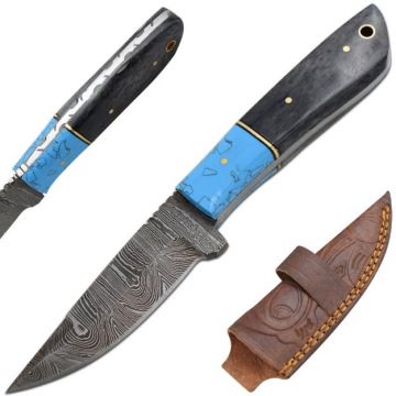 Old Ram Handmade Full Tang Damascus Steel Blade Hunting Knife (510)