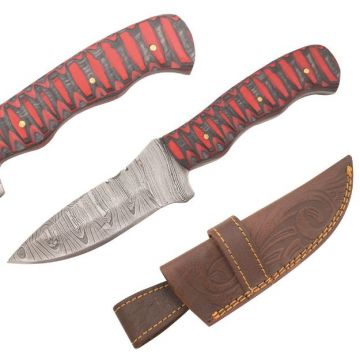 Old Ram Handmade Custom Damascus Hunting Knife RDBK Wood Handle