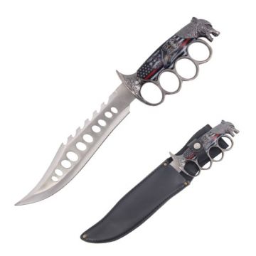 Snake Eye Tactical Fantasy Fixed Blade Knuckle Handle Knife (W9)