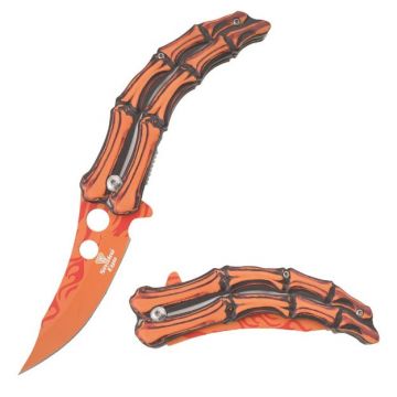 Snake Eye Tactical Spring Assist knife Orange Handle