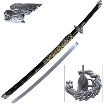 Snake Eye Tactical Black Samurai Katana Sword SE-85BK