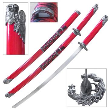 Snake Eye Tactical Red Samurai Katana Sword SE-85RD