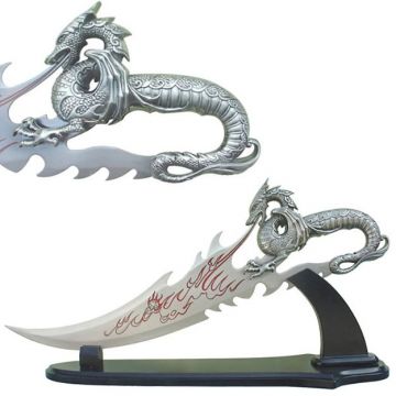 Fire Dragon Dagger W/ Stand . SE-3053