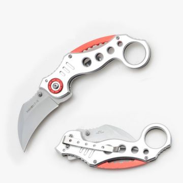 Karambit Tactical Action Assist.All Silver 5" Closed