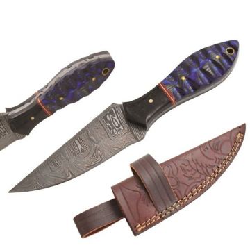 Old Ram Handmade Full Tang Real Damascus Hunting Knife (OR-515BL)