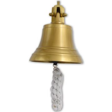 4" Solid Brass Ship Bell - Features Sturdy Bracket Door Bell