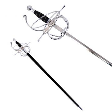 Medieval Warrior Fencing Rapier Spiral Swept Hilt Sword SE-5918SL