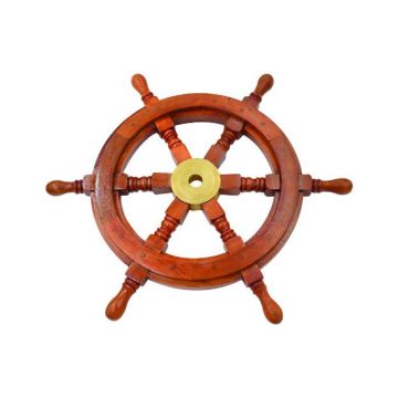 12-Inches Nautical Real Wooden Ship Wheel