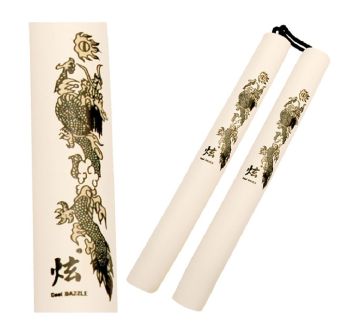 801-W. 12" Foam Padded Nunchaku White