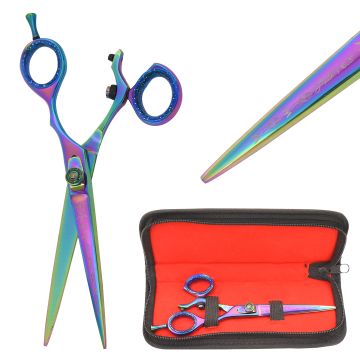 Laila's Professional Barber Scissor Rainbow Finish (L-513RB-6.5")