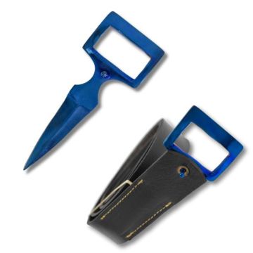 Belt Buckle Knife With Leather Belt BT-01BL