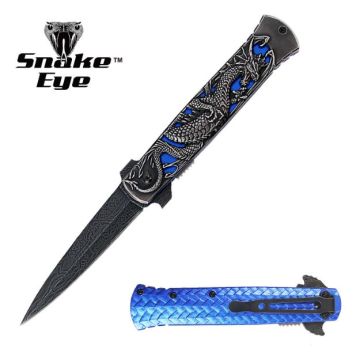 Dark Fantasy Blades Dragon Style Spring Assist Knife DF-0164BL