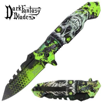 Dark Fantasy Blade Spring Assist Knife DF-028GN