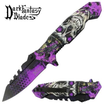 Dark Fantasy Blade Spring Assist Knife DF-028PUR