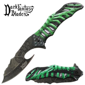 Dark Fantasy Blades Spring Assist Knife DF-077GN