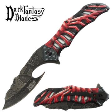 Dark Fantasy Blades Spring Assist Knife DF-077RD