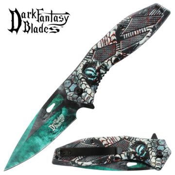 Dark Fantasy Blades Fantasy Graphic Spring Assist Knife DF-106LBL