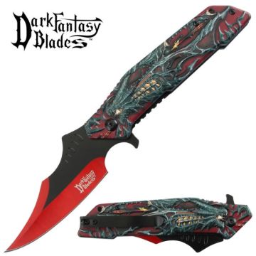 Dark Fantasy Blade Spring Assist Knife DF-173RD