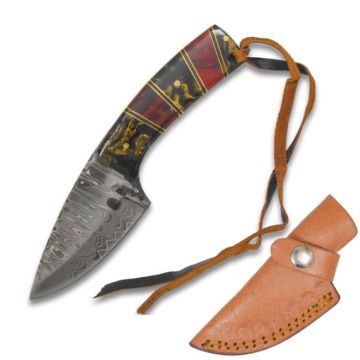 Wild Turkey Handmade Full Tang Damascus Blade Skinner DM-3327RD