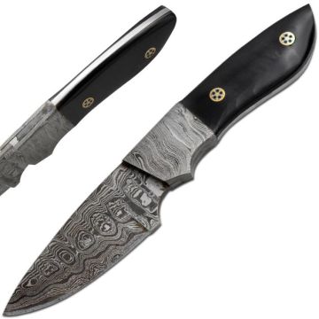Wild Turkey Handmade Full Tang Real Damascus Hunting Knife